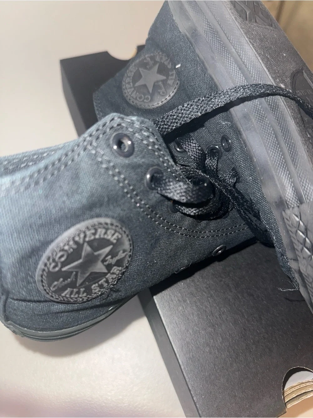 Converse Kids Black High-Top Canvas Sneakers